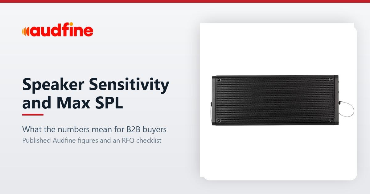 Speaker Sensitivity and Max SPL: What the Numbers Mean for Professional Buyers