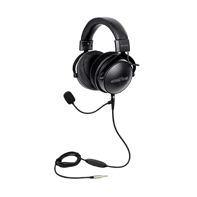 Fone de ouvido gamer com microfone para DJ de estúdio